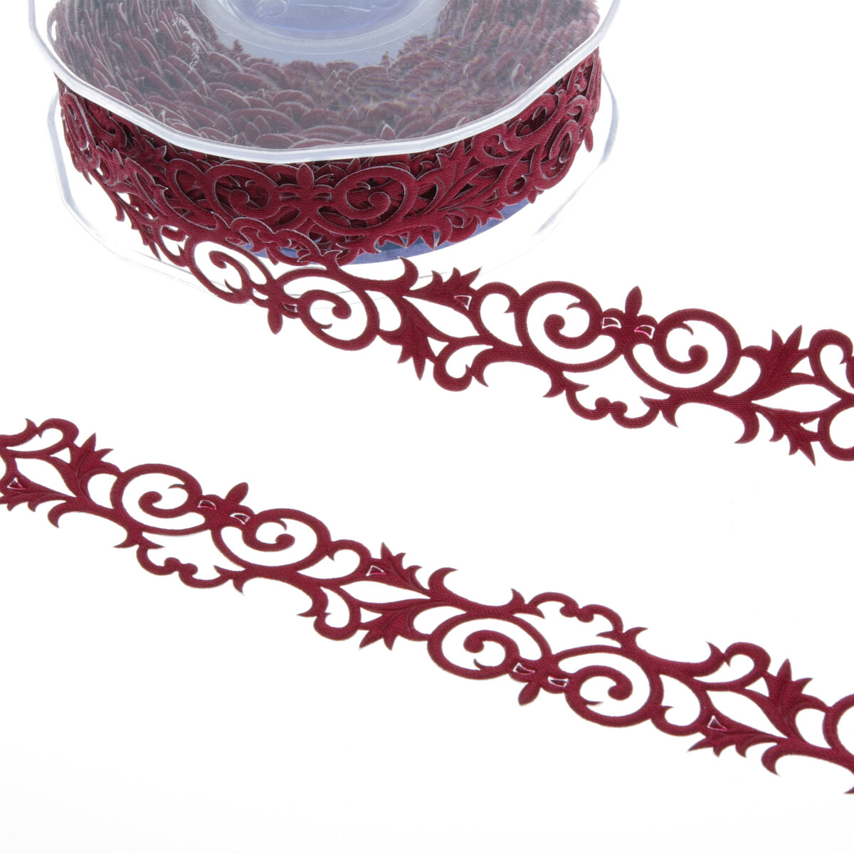 SekleBo® Selbstklebende Ornamentbordüre in Bordeaux, ca. 20 mm breit.